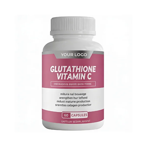 L-Glutathione, Vitamin-C, ALA, Grape seed and Vitamin-E Capsules.