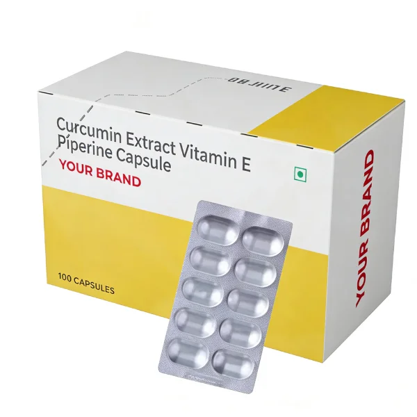 Curcumin extract,  Vitamin E with Piperine Capsules.