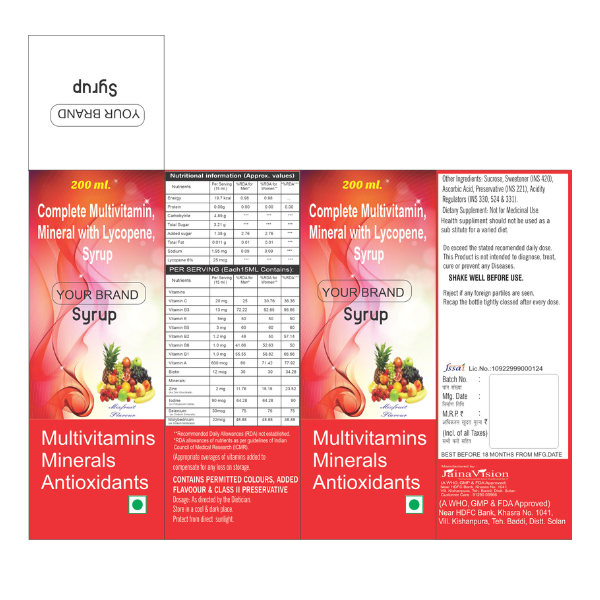 Multivitamins Minerals Antioxidants