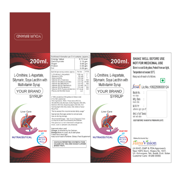 L-Ornithine, L-Aspartate, Silymarin, Soya Lecithin with Multivitamin Syrup